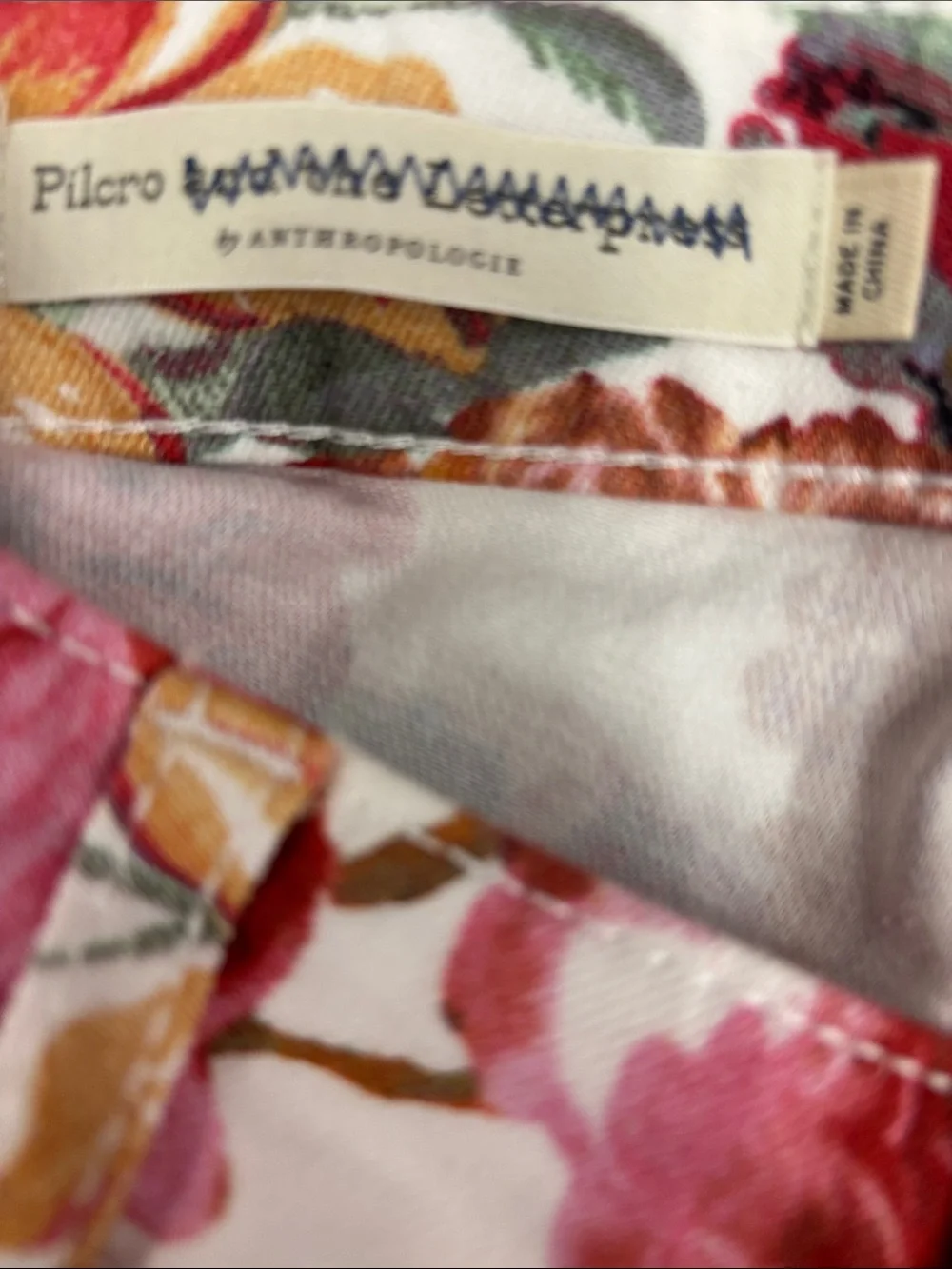 Anthropologie Pilco and the Letterpress Skinny Floral Jeans Sz 28